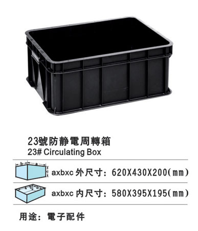 23#防靜電（diàn）周轉箱