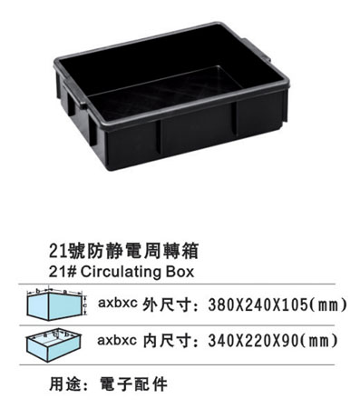 21#防靜電周轉箱